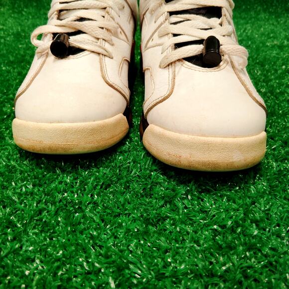 Nike Air Jordan 6 Retro Low Athletic Sneakers Kids 7Y White Black 768881-123 - Picture 8 of 10